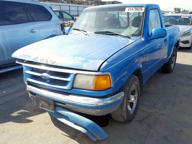 1FTCR10X4PPA79714 - 1993 FORD RANGER BLUE photo 2