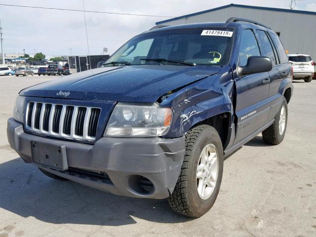 1J4GW48S14C426255 - 2004 JEEP GRAND CHER BLUE photo 2