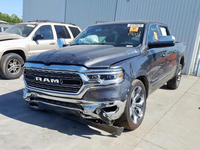 1C6SRFHT0KN512676 - 2019 RAM 1500 LIMIT GRAY photo 2