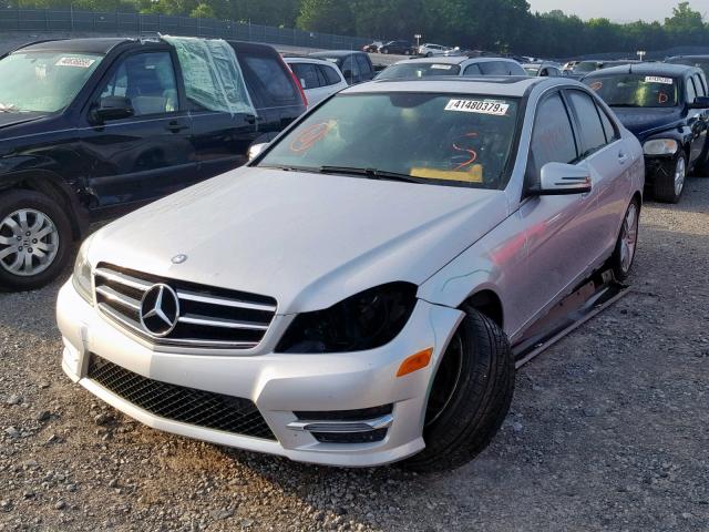 WDDGF4HB3EG236169 - 2014 MERCEDES-BENZ C 250 SILVER photo 2