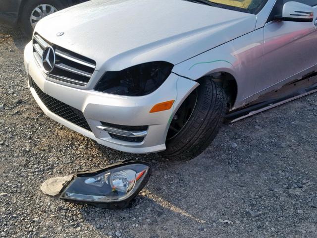 WDDGF4HB3EG236169 - 2014 MERCEDES-BENZ C 250 SILVER photo 9