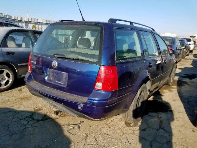 WVWRB61J32W572515 - 2002 VOLKSWAGEN JETTA GL BLUE photo 4