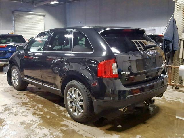 2FMDK4JC4DBA79961 - 2013 FORD EDGE SEL BLACK photo 3