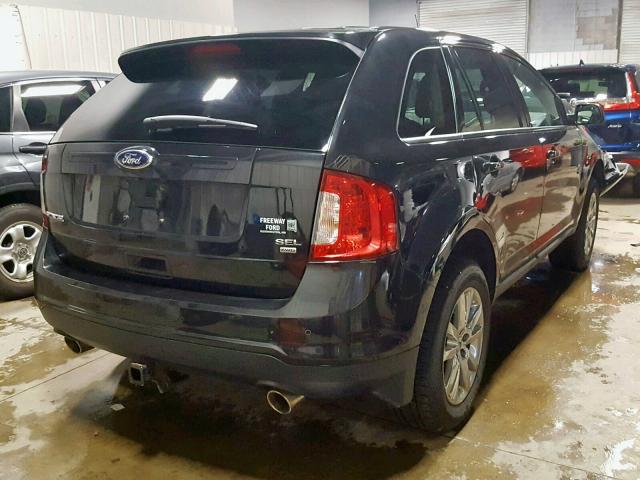 2FMDK4JC4DBA79961 - 2013 FORD EDGE SEL BLACK photo 4