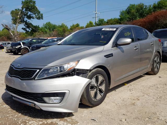 KNAGM4AD2C5023036 - 2012 KIA OPTIMA HYB SILVER photo 2