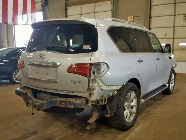 JN8AZ2NC5C9316927 - 2012 INFINITI QX56 SILVER photo 4