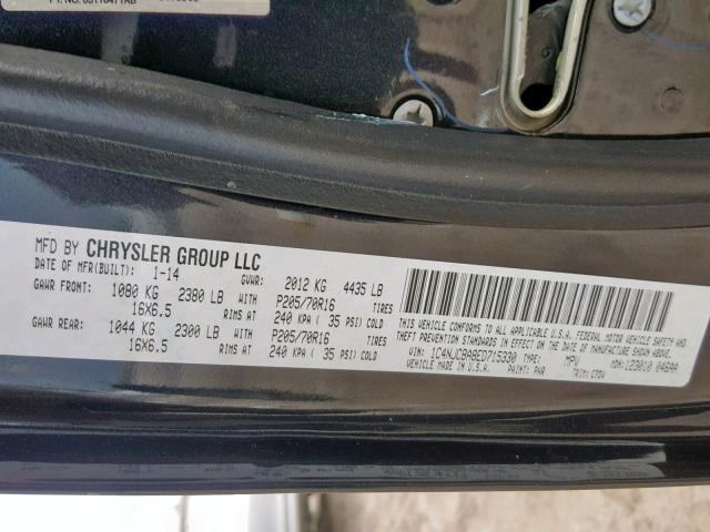 1C4NJCBA8ED715330 - 2014 JEEP COMPASS SP შავი ფოტო 10