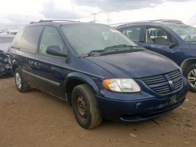 1D4GP45R65B264556 - 2005 DODGE CARAVAN SX BLUE photo 1