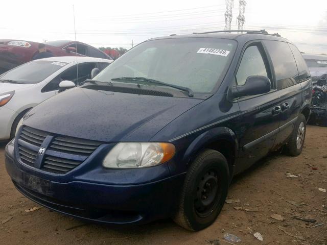 1D4GP45R65B264556 - 2005 DODGE CARAVAN SX BLUE photo 2