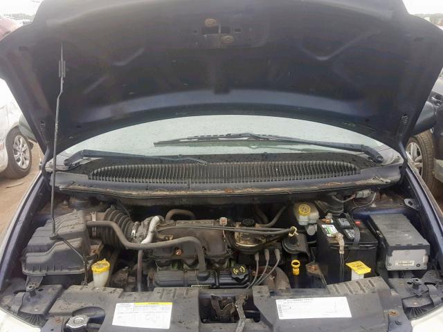 1D4GP45R65B264556 - 2005 DODGE CARAVAN SX BLUE photo 7