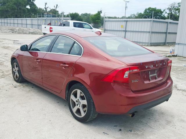 YV1622FS9C2131780 - 2012 VOLVO S60 T5 RED photo 3