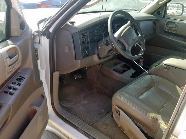 1B4HS58N42F123615 - 2002 DODGE DURANGO SL WHITE photo 9