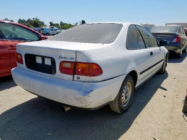 2HGEJ2124SH568704 - 1995 HONDA CIVIC DX WHITE photo 4