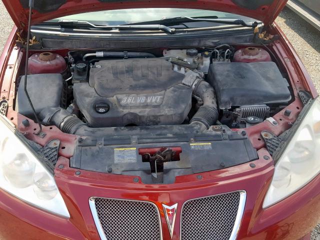 1G2ZM577X84287688 - 2008 PONTIAC G6 GXP MAROON photo 7