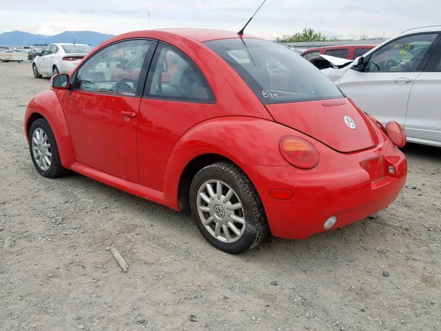3VWCK31CX4M406045 - 2004 VOLKSWAGEN NEW BEETLE წითელი ფოტო 3