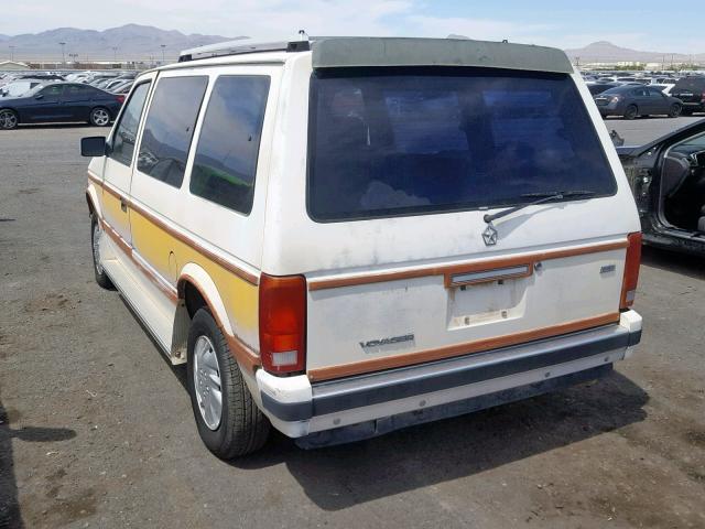 2P4FH5139HR281317 - 1987 PLYMOUTH VOYAGER LE WHITE photo 3
