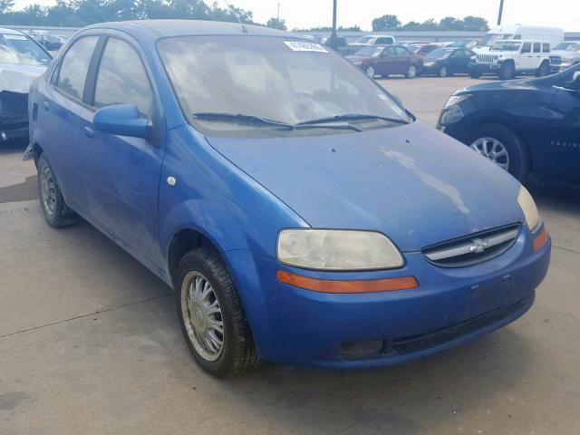 KL1TD52615B348358 - 2005 CHEVROLET AVEO BASE Көк фото 1