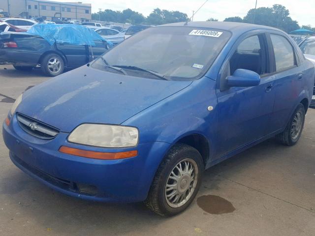 KL1TD52615B348358 - 2005 CHEVROLET AVEO BASE Көк фото 2