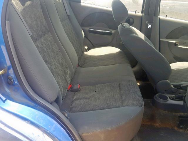 KL1TD52615B348358 - 2005 CHEVROLET AVEO BASE Көк фото 6