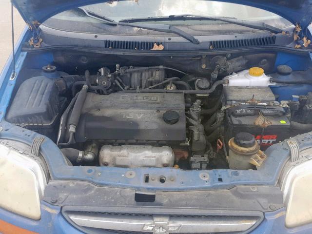 KL1TD52615B348358 - 2005 CHEVROLET AVEO BASE Көк фото 7