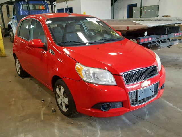 KL1TD66E49B668934 - 2009 CHEVROLET AVEO LS RED photo 1