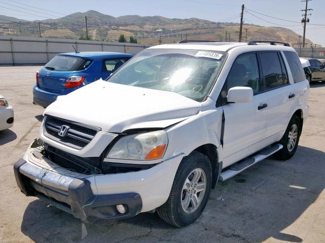 2HKYF18685H530937 - 2005 HONDA PILOT EXL WHITE photo 2