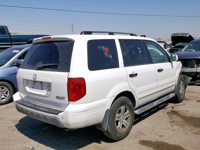 2HKYF18685H530937 - 2005 HONDA PILOT EXL WHITE photo 4