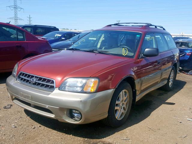 4S3BH675937660877 - 2003 SUBARU LEGACY OUT RED photo 2