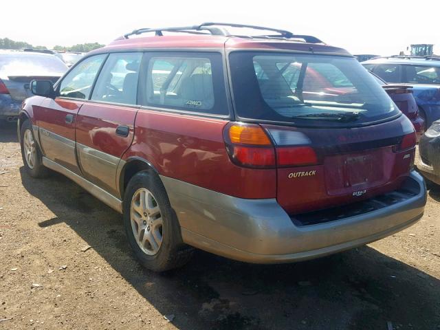 4S3BH675937660877 - 2003 SUBARU LEGACY OUT RED photo 3