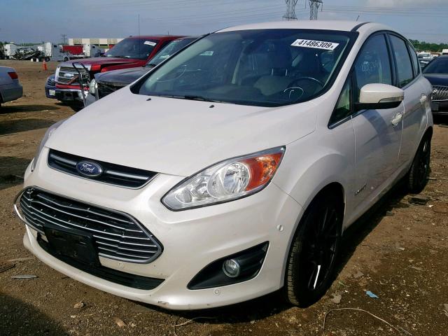 1FADP5BU2DL537005 - 2013 FORD C-MAX SEL WHITE photo 2