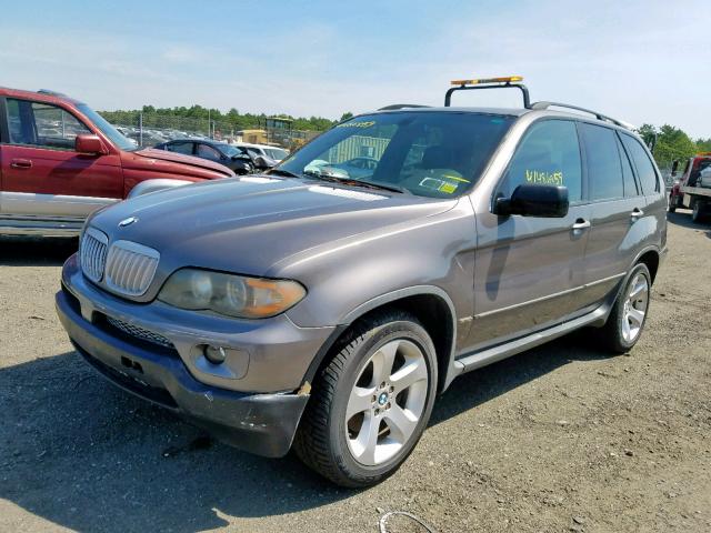 5UXFB53524LV08014 - 2004 BMW X5 4.4I SILVER photo 2