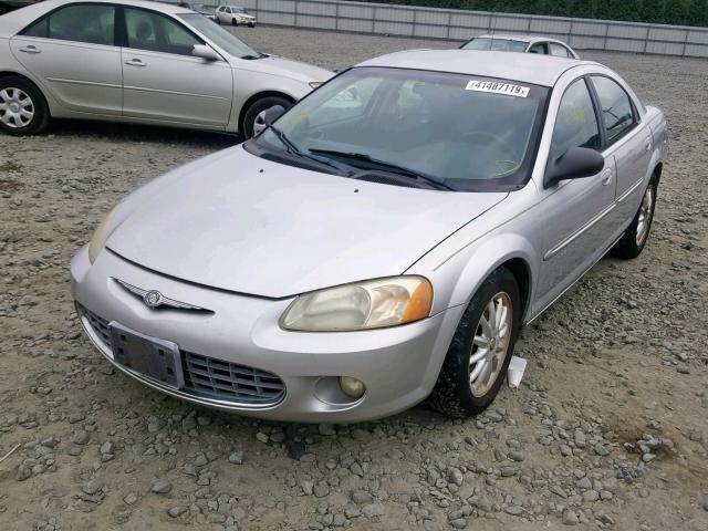 1C3EL56U01N663338 - 2001 CHRYSLER SEBRING LX SILVER photo 2