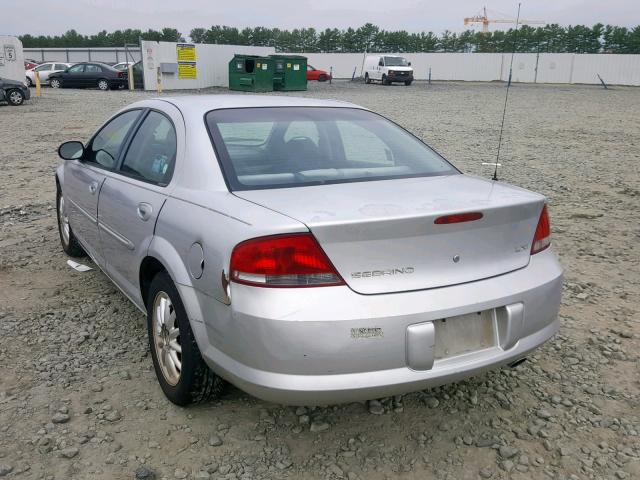 1C3EL56U01N663338 - 2001 CHRYSLER SEBRING LX SILVER photo 3