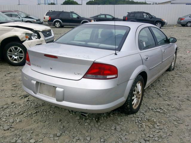 1C3EL56U01N663338 - 2001 CHRYSLER SEBRING LX SILVER photo 4