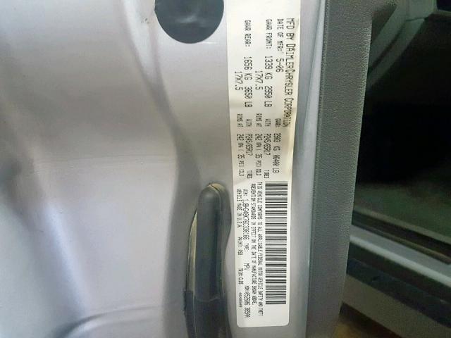 1J8HG48N26C171239 - 2006 JEEP COMMANDER SILVER photo 10