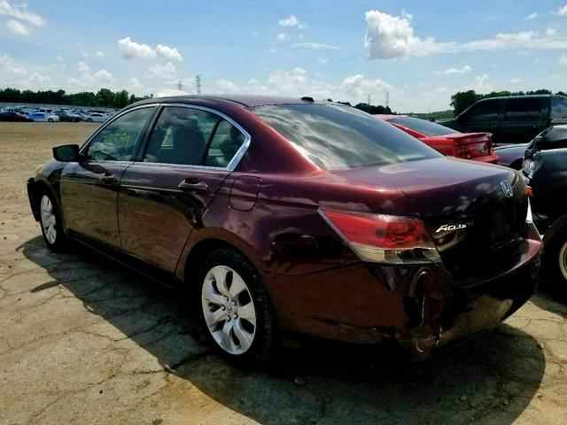 JHMCP26898C037414 - 2008 HONDA ACCORD EXL BURGUNDY photo 3