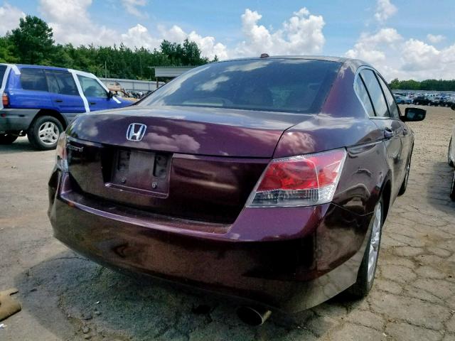 JHMCP26898C037414 - 2008 HONDA ACCORD EXL BURGUNDY photo 4