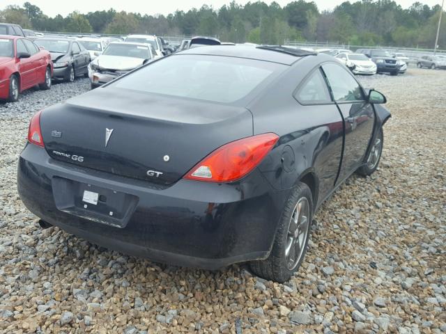 1G2ZH17N984147224 - 2008 PONTIAC G6 GT BLACK photo 4