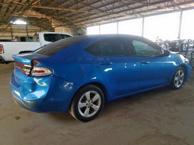 1C3CDFBB1GD728808 - 2016 DODGE DART SXT BLUE photo 4