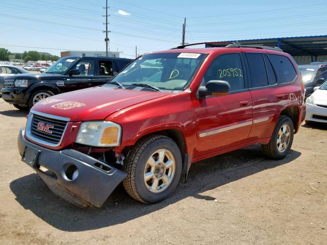 1GKDT13S622119372 - 2002 GMC ENVOY MAROON photo 2