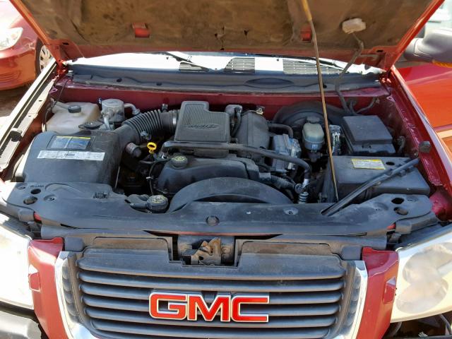 1GKDT13S622119372 - 2002 GMC ENVOY MAROON photo 7