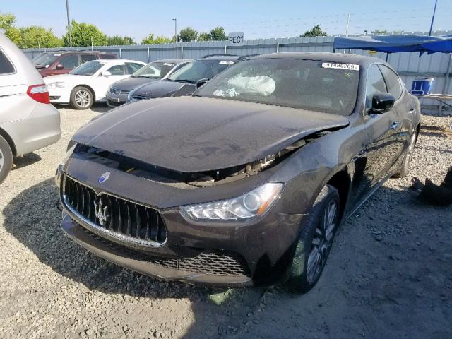 ZAM57XSA5F1135389 - 2015 MASERATI GHIBLI BLACK photo 2