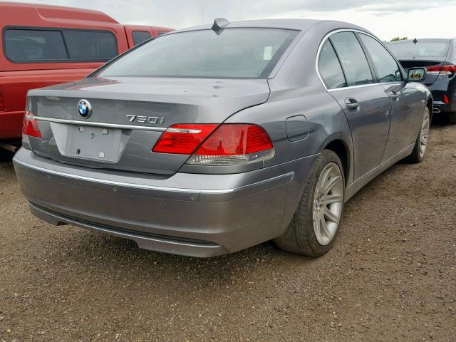 WBAHL835X6DT02846 - 2006 BMW 750 I GRAY photo 4