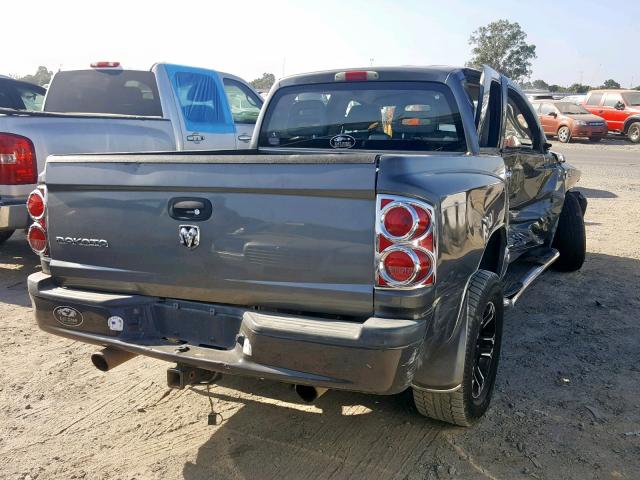 1D7HE28K07S117961 - 2007 DODGE DAKOTA QUA GRAY photo 4