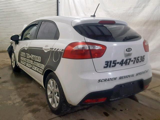 KNADN5A30C6012642 - 2012 KIA RIO EX WHITE photo 3