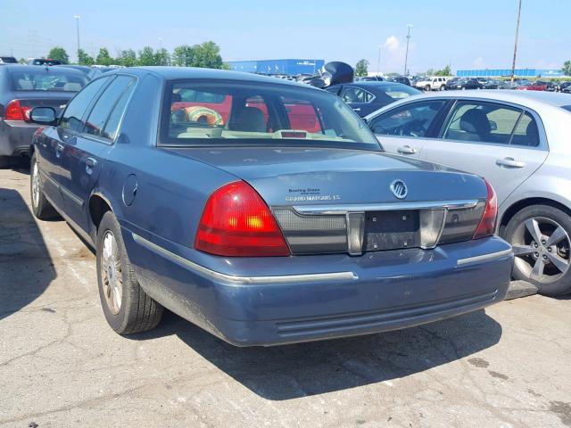 2MEBM7FV5AX608736 - 2010 MERCURY GRAND MARQ BLUE photo 3