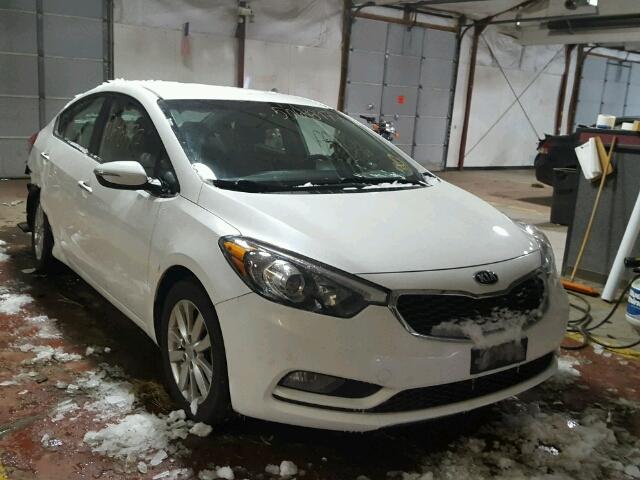 KNAFX4A87E5086934 - 2014 KIA FORTE EX WHITE photo 1