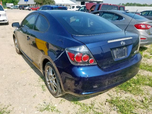 JTKDE167X80225088 - 2008 TOYOTA SCION TC ლურჯი ფოტო 3