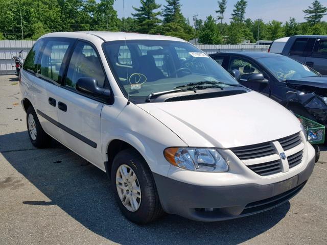 1D4GP25B15B254444 - 2005 DODGE CARAVAN SE WHITE photo 1