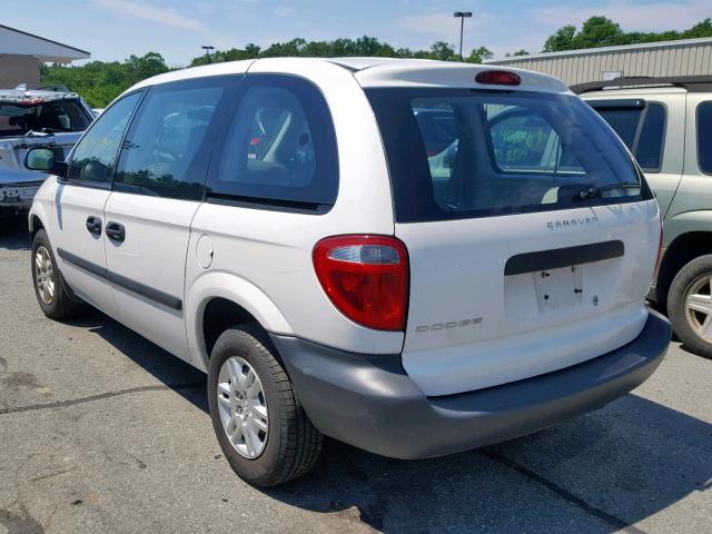 1D4GP25B15B254444 - 2005 DODGE CARAVAN SE WHITE photo 3